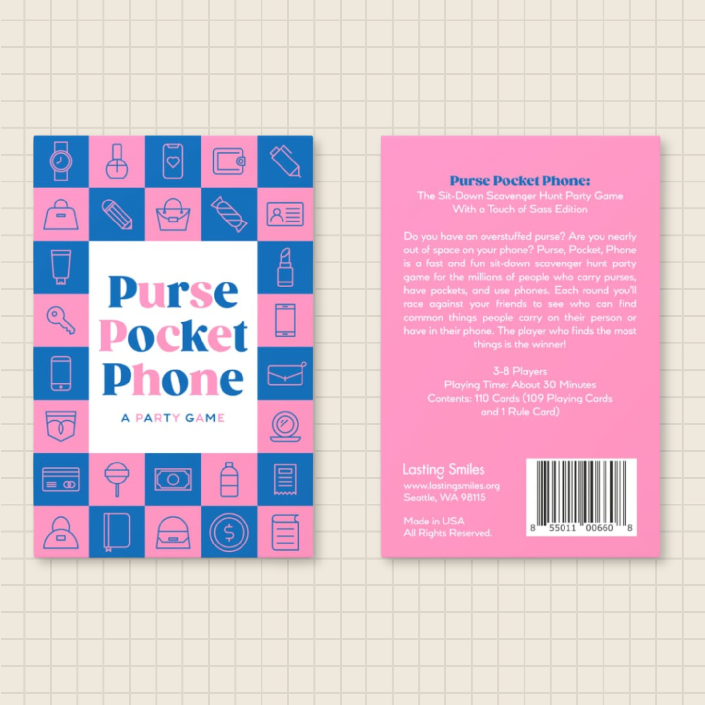 purse pocket phone card game