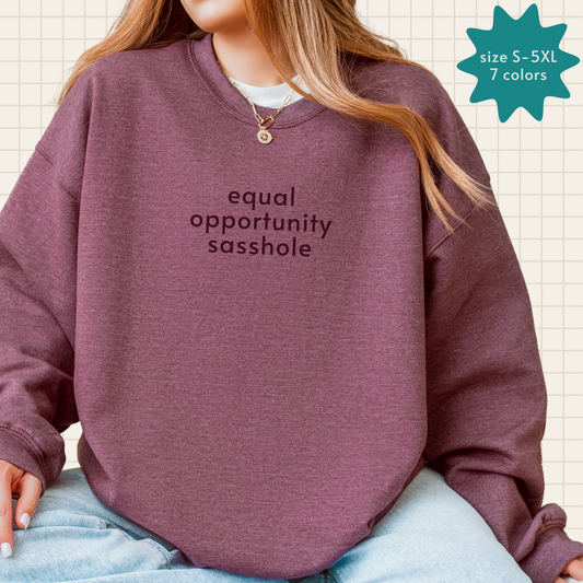 equal opportunity crew sweatshirt