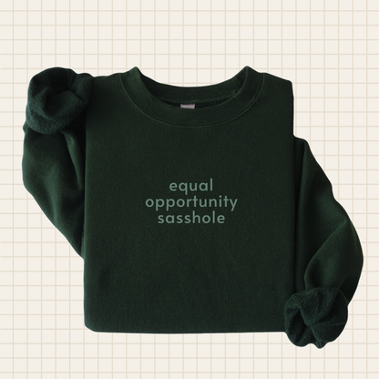equal opportunity crew sweatshirt