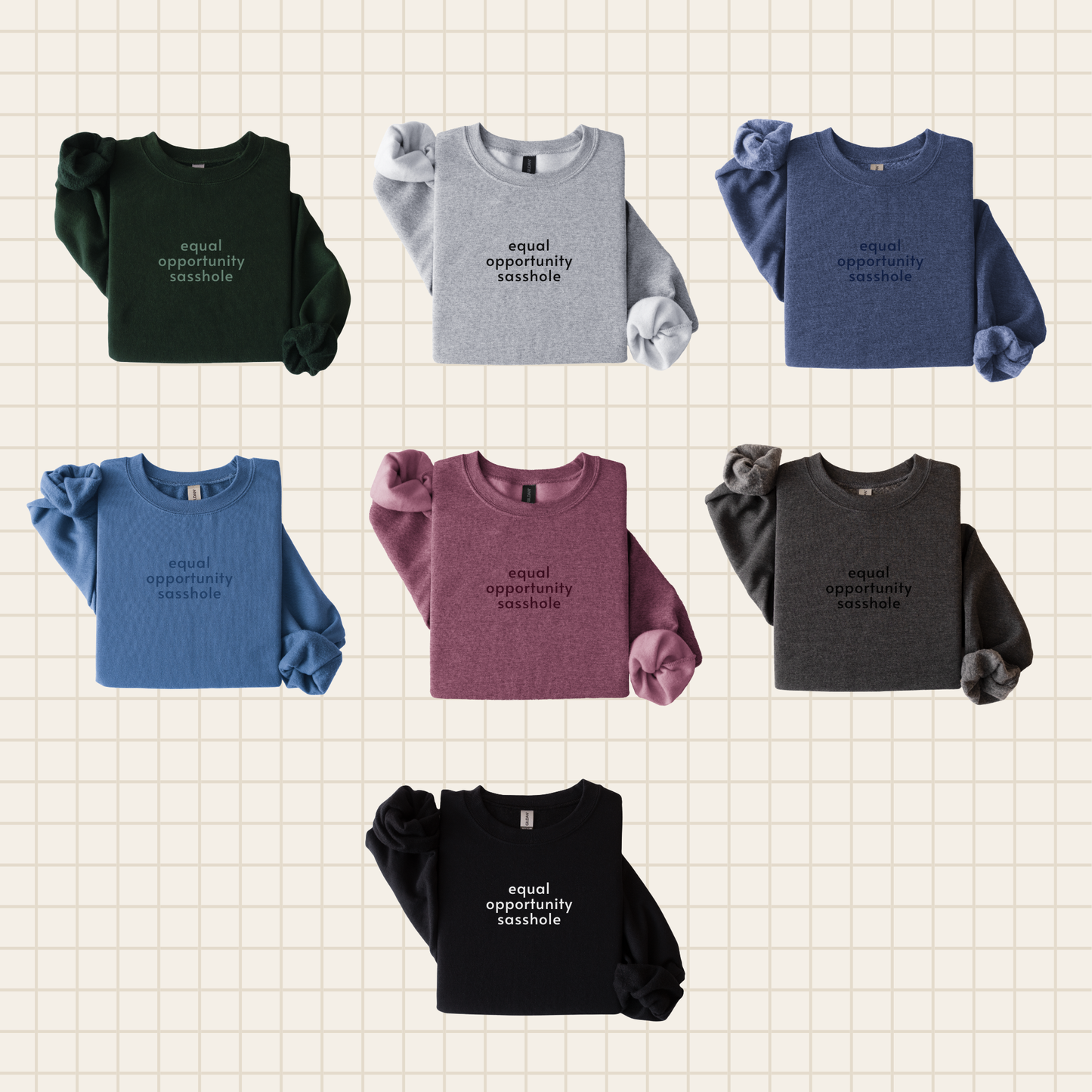 equal opportunity crew sweatshirt