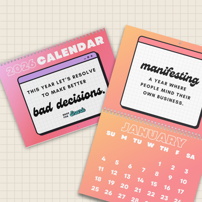 2026 Bad Decisions Wall Calendar
