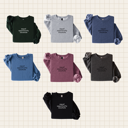 equal opportunity crew sweatshirt