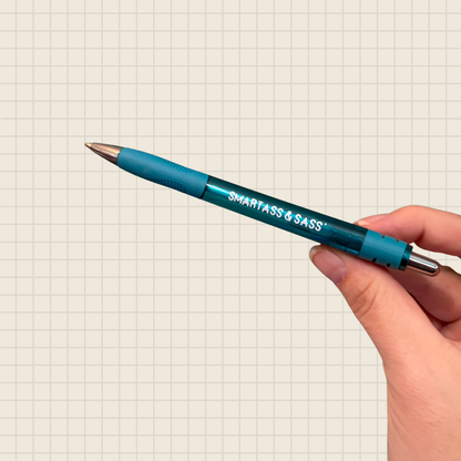 smartass & sass teal pen