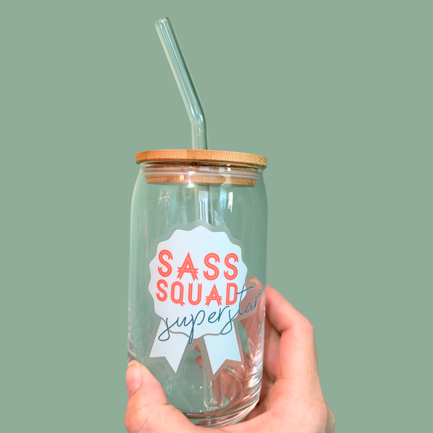 sass squad superstar glass tumbler