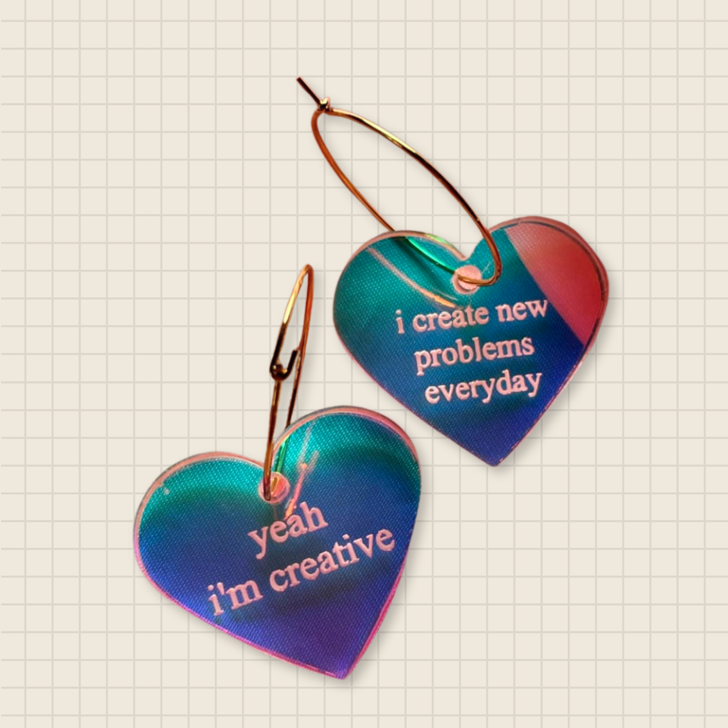 i create problems earrings