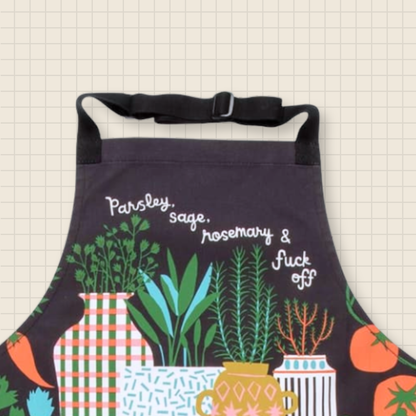 parsley sage rosemary fuck off apron