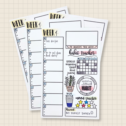 goals weekly tracker notepad