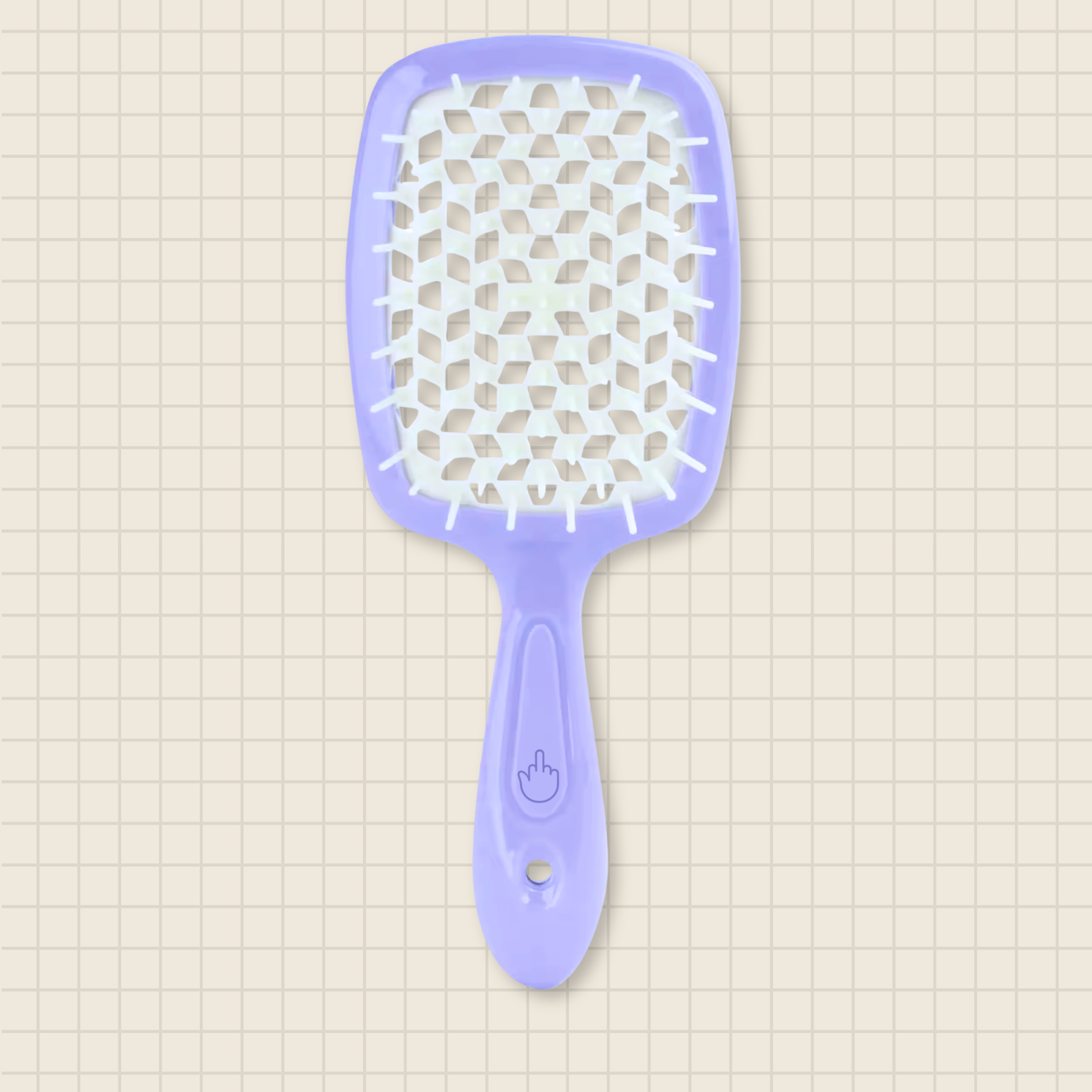 middle finger detangler brush