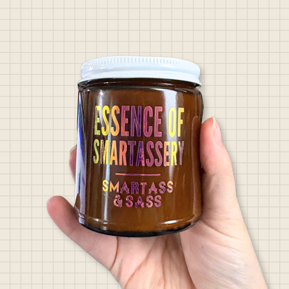 essence of smartassery soy candle (warm ginger) 9 oz