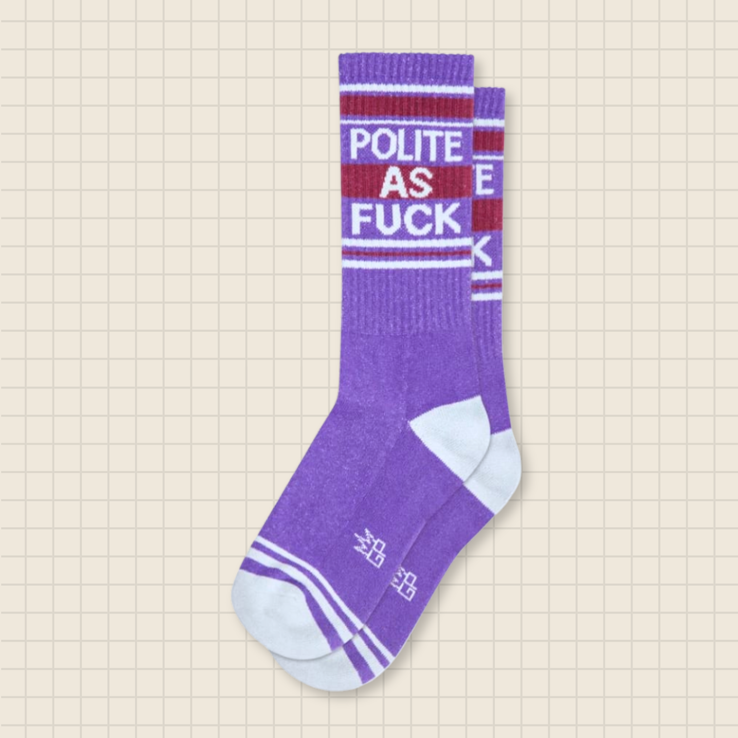 polite as fuck gym socks