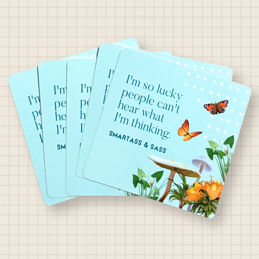 can't hear what i'm thinking vinyl sticker (set of 5)