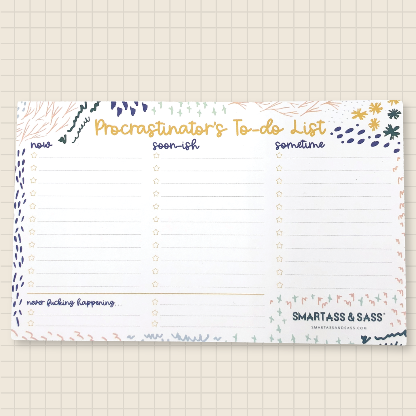 procrastinator's to do list